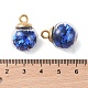 Стеклянные круглые подвески GLAA-P063-01G-09-3