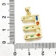 Латунные микропаве прозрачные подвески с фианитом KK-G521-01G-E-01-3