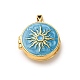 Латунь эмаль Locket подвески KK-K305-06G-2