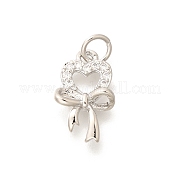 Латунные микропаве прозрачные подвески с фианитом KK-L225-031P