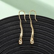 Серьги-подвески из латуни в форме капли EJEW-F384-19G