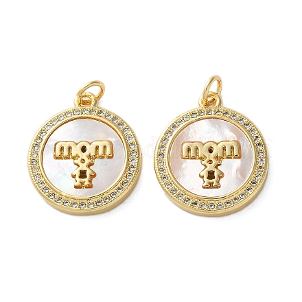 Латунные микро проложить кубического циркония подвески KK-U070-04B-G-1