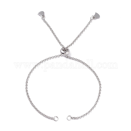 Изготовление браслета-слайдера из нержавеющей стали 304 Rolo Chain AJEW-JB01117-02-1