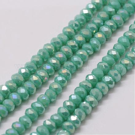 Гальванические стеклянные бусины GLAA-K016-2x3mm-07FR-1