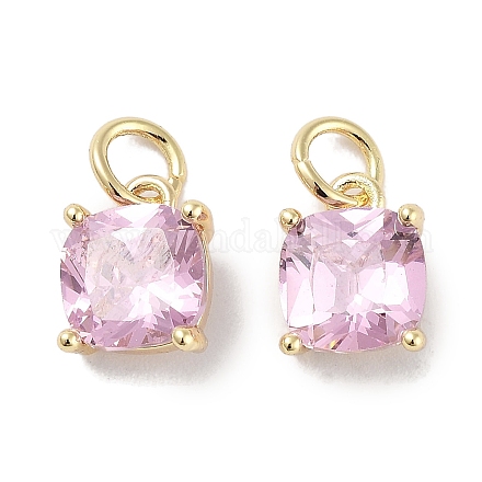 Латунные микро проложить кубического циркония подвески KK-C051-15G-02-1
