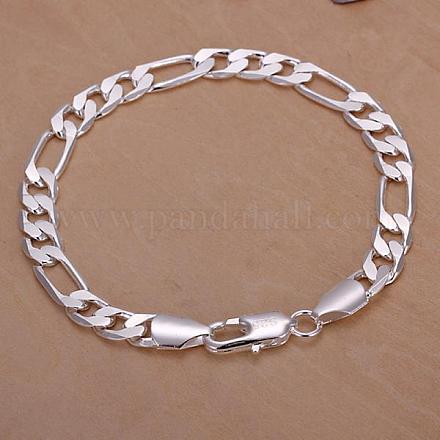 Унисекс латуни Figaro цепи браслеты BJEW-BB12563-1