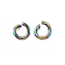 Ion Plating(IP) 304 Stainless Steel Open Jump Rings, Ring, Rainbow Color, 4x0.8mm, 20Gauge, Inner Diameter: 2mm