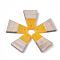 Resin & Wood Pendants, Trapezoid, Gold, 18x12.5x3~4mm, Hole: 2mm