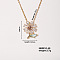 Shiny Sunflower Brass Micro Pave Cubic Zirconia Pendant Necklace for Women, Golden, 15.75 inch(400mm)