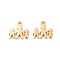 304 Stainless Steel Charms, Laser Cut, Family, Golden, 9.5x9.5x1mm, Hole: 1.2mm
