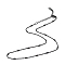 304 Stainless Steel Column Link Chain Necklace for Men Women, Gunmetal, 15.98 inch(40.6cm)
