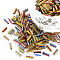 Opaque Colours Two Tone Seed Glass Bugle Beads, Round Hole, Round Bugle, Mixed Color, 4~8.5x2mm, Hole: 0.6~0.8mm, about 450g/Pound