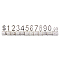Aluminum Alloy Price Display Cube Adjustable Price Tag, with Number 0~9 and Letter Dollar Price Block Kit, for Jewelry Price Display Counter Stand
, Silver, 0.7~0.9x0.5~0.7x0.5cm, 12pcs/set