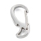 Non-Tarnish 304 Stainless Steel Push Gate Snap Keychain Clasp Findings, Stainless Steel Color, 20x10x5mm, Hole: 4.5x2.3mm