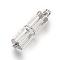 Alloy Diffuser Locket Pendants, Cage Pendants, Column, Platinum, 41x11.5x9mm, Hole: 3.5x4.5mm, inner measure: 29x8.5mm