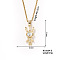 Exquisite Fashion personality Pendant Necklace, European and American Style for Women, Rabbit, Golden, 15.75 inch(400mm)