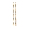 Rack Plating Brass Pave Cubic Zirconia Connector Charms, Rectangle Links, Lead Free & Cadmium Free, Real 18K Gold Plated, Long-Lasting Plated, Clear, 69x3x2.8mm, Hole: 1.8mm