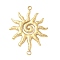 304 Stainless Steel Connector Charms, Sun Links, Ion Plating(IP), Golden, 43.5x33x2.5mm, Hole: 2.8mm