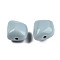 Opaque Acrylic Beads, Polygon, Aqua, 17.5x15.5x11mm, Hole: 2mm, about 230pcs/500g