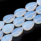 Opalite Beads Strands, Faceted, teardrop, 18x13x5mm, Hole: 1mm, about 22pcs/strand, 15.5 inch