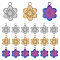 18Pcs 3 Colors 201 Stainless Steel Pendants, Flower Charms, Mixed Color, 19x14x2.5mm, Hole: 2.5mm, 6pcs/color