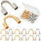 200Pcs 2 Style 304 Surgical Stainless Steel Wire Guardian and Protectors, Golden & Stainless Steel Color, 4.5~5x5.5~6.7x1.4~1.6mm, Hole: 0.8~1mm, 100Pcs/style