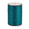 Flat Waxed Polyester Thread String, Micro Macrame Cord, for Leather Sewing Stitching, Teal, 0.8~0.9x0.3mm, about 109.36 Yards(100m)/Roll