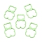 Spray Painted Alloy Pendents, Bear with Bowknot, Pale Green, 22x15x1.5mm, Hole: 6x9mm