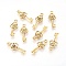Tibetan Style Alloy Pendant, Skeleton Key, Lead Free and Cadmium Free, Antique Golden, about 23mm long, 9.5mm wide, 2mm thick, hole: 2mm