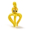 Handmade Lampwork Pendants, Octopus Charms, Gold, 49x26x26.5mm, Hole: 3mm