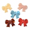 Opaque Acrylic Big Pendants, Bowknot Shape, Mixed Color, 44x55x9mm, Hole: 3mm