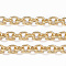 Ion Plating(IP) 304 Stainless Steel Cable Chains, with Spool, Soldered, Oval, Real 18K Gold Plated, 2.5x2x0.5mm, about 65.61 Feet(20m)/roll