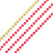 Brass Rhinestone Strass Chains, Rhinestone Cup Chain, Imitate Luminous Style, Raw(Unplated), Fuchsia, 2x2mm, about 23.62 Feet(7.2m)/Strand