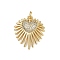 Brass Micro Pave Cubic Zirconia Pendants, Heart Charms, with Jump Ring, Cadmium Free & Lead Free, Rack Plating, Long-Lasting Plated, Real 18K Gold Plated, 22x20x4mm, Hole: 3mm