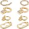 CHGCRAFT 8Pcs Fold Over Clasps Long-Lasting Plated Brass Micro Pave Cubic Zirconia Twister Clasps Interchangeable Bail Clasps for Jewelry Making