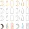 CHGCRAFT 18Pcs 3 Styles Stainless Steel Open Back Bezel Pendants Gold and Silver Teardrop Back Bezel Pendants Resin Bezel Earring Frame for DIY UV Resin Jewelry DIY Making, 26mm to 30mm