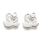 Tarnish Resistant Valentine's Day 304 Stainless Steel Charms, Laser Cut, Mandarin Duck, Stainless Steel Color, 9.5x10x1mm, Hole: 1.2mm