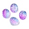 Glass Beads, Oval, Lilac, 18x15.5x12mm, Hole: 1.2mm