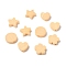 Natural Wood European Beads, Bisque, Mixed Shapes, 16.5~19.5x17.5~20x6mm, about 600pcs/500g