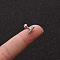 Brass Micro Pave Clear Cubic Zirconia Cartilage Earrings for Women, with Stainless Steel Pins, Stainless Steel Color, Rectangle, 6mm, Pin: 1.2mm