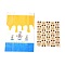 Rectangle with Cooks Pattern Paper Baking Bags, No Handle & Oil-proof Bags, with Sticker, for Gift & Food Wrapping, Yellow, 32x21x0.05cm