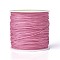 Round String Thread Polyester Fibre Cords, Flamingo, 0.8mm, about 109.36 yards(100m)/roll
