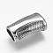304 Stainless Steel Magnetic Clasps with Glue-in Ends, Rectangle, Antique Silver, 29x17.5x11mm, Hole: 8x12mm