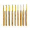 Aluminum Crochet Hooks Needles, with Bamboo Handle, for Braiding Crochet Sewing Tools, Tan, 135x10mm, Pin: 2~6mm, 9pcs/set