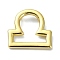 Rack Plating Brass Pendants, Long-Lasting Plated, Lead Free & Cadmium Free, 12 Constellations, Libra, 15x16x3.5mm, Hole: 1.2mm