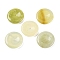 Natural New Jade Pendants, Donut/Pi Disc Charms, 29x29x5mm, Hole: 4mm