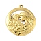 304 Stainless Steel Pendants, Flat Round & Mom & Baby Charms, Ion Plating(IP), Real 18K Gold Plated, 31x28.5x4mm, Hole: 1.8mm