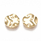 Brass Charms, Flat Round, Nickel Free, Real 18K Gold Plated, 10x1.5mm, Hole: 1.5mm