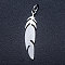 Non-Tarnish 201 Stainless Steel Pendants, Stamping Blank Charms, with Unsoldered Jump Rings, Feather, Stainless Steel Color, 26x6x1mm, Hole: 3mm, Jump Ring: 5x0.8mm