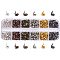 Iron Bead Tips Knot Covers, Mixed Color, 8x4mm, Hole: 1.5mm, Inner Diameter: 3mm, 564~624pcs/box